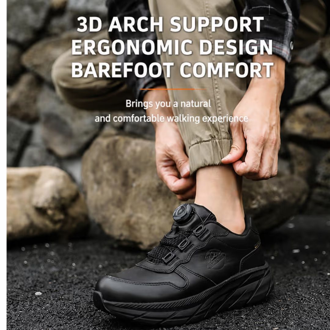 SUOYUE Autumn/Winter Breathable Waterproof Black Low-Top Outdoor Hiking & Commuter Shoes (Men) 25513BLACK